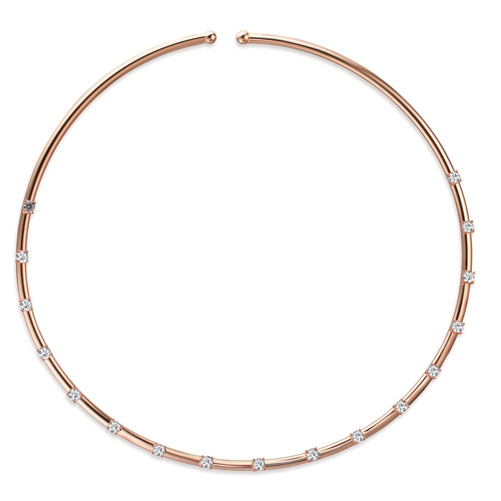 Necklace Silver Zirconia Rose Gold plated