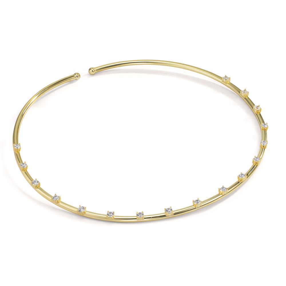 Necklace Silver Zirconia Yellow Gold plated