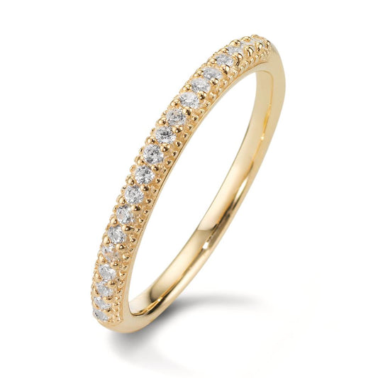 Memory ring 9k Yellow Gold Zirconia