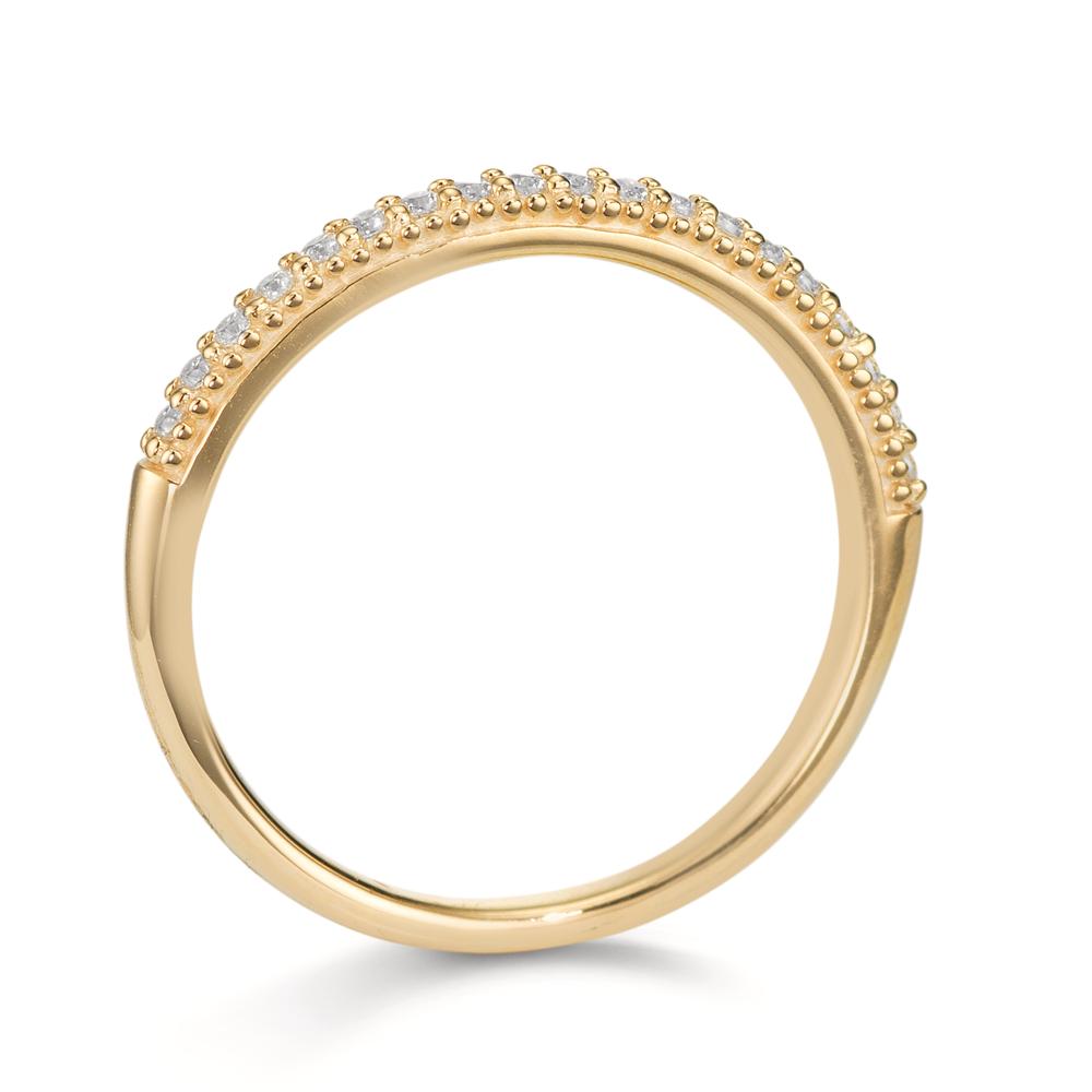 Memory ring 9k Yellow Gold Zirconia