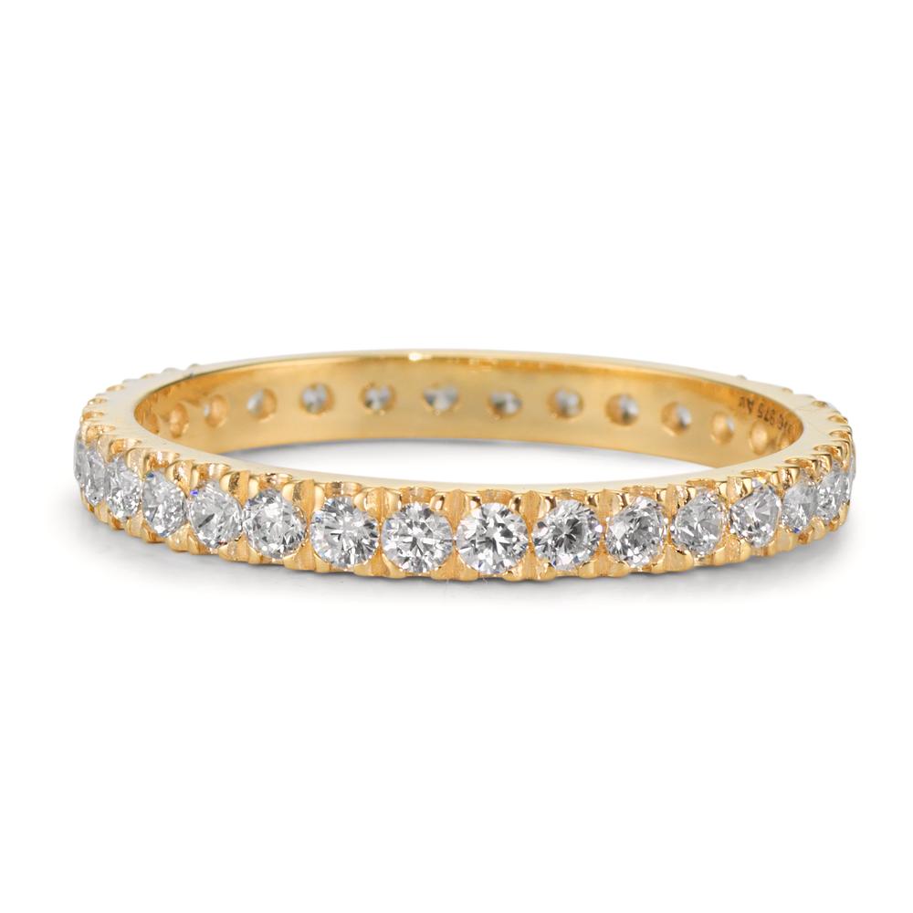 Memory ring 9k Yellow Gold Zirconia