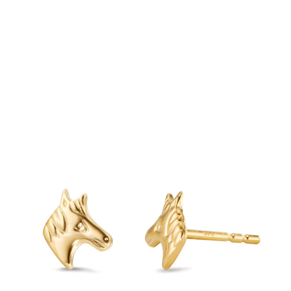 Stud earrings 9k Yellow Gold Horse