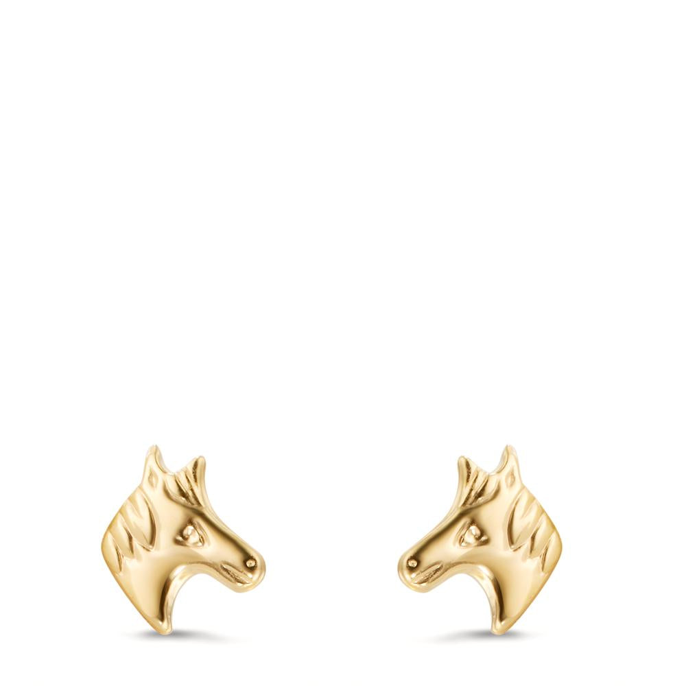 Stud earrings 9k Yellow Gold Horse