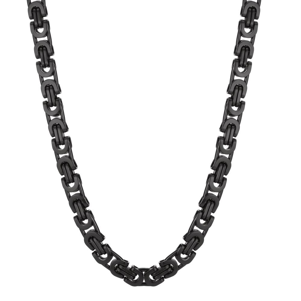 Necklace Stainless steel Black IP coated 50 cm