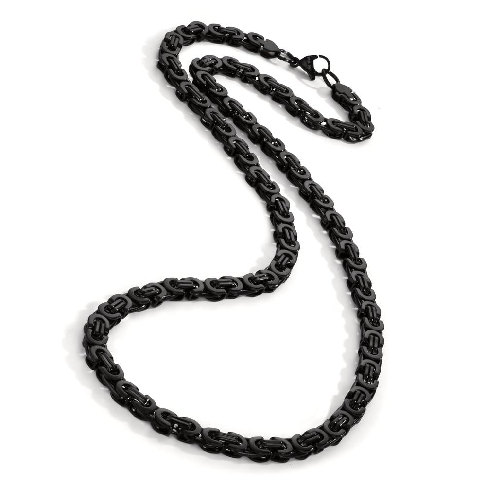 Necklace Stainless steel Black IP coated 50 cm