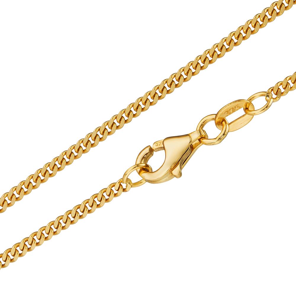 Curb-Necklace 9k Yellow Gold 38 cm