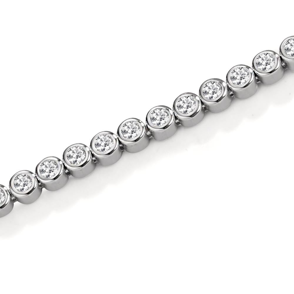 Bracelet Silver Zirconia Rhodium plated 16-19 cm